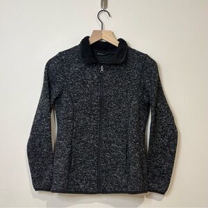 Women's S Swiss Tech Gray Fleece Zip Jacket | Lightweight Outdoor Normcore